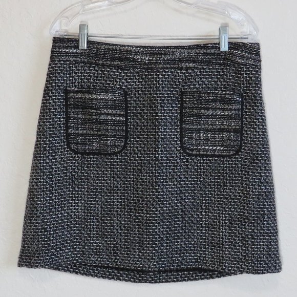 LOFT Dresses & Skirts - LOFT* Women's Fully Lined Half Zip‎ Double Pocket Knit/Crochet A-Line Skirt~ 10